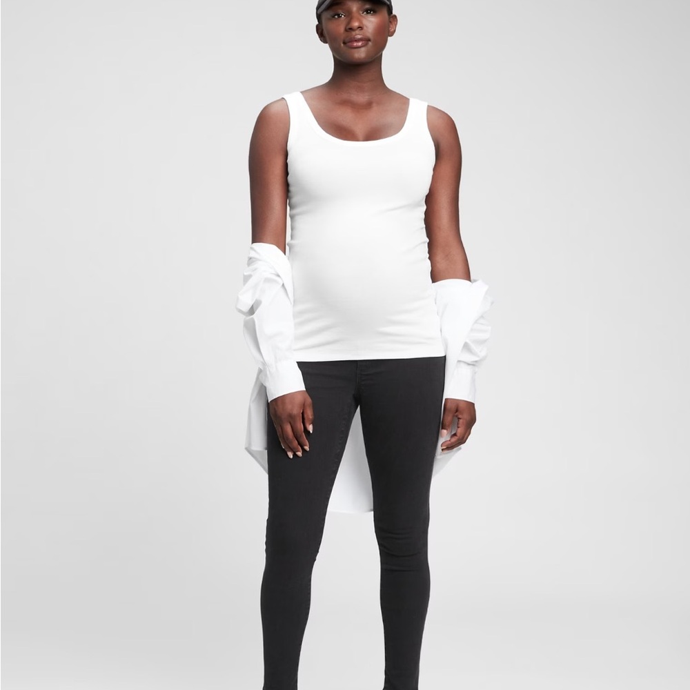 GAP Maternity Modern White Tank